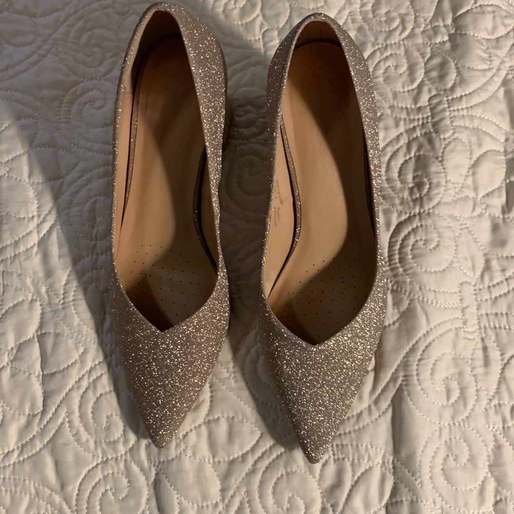Dream Pairs gold glitter block heel dressy shoes size 9 - Picture 5 of 12